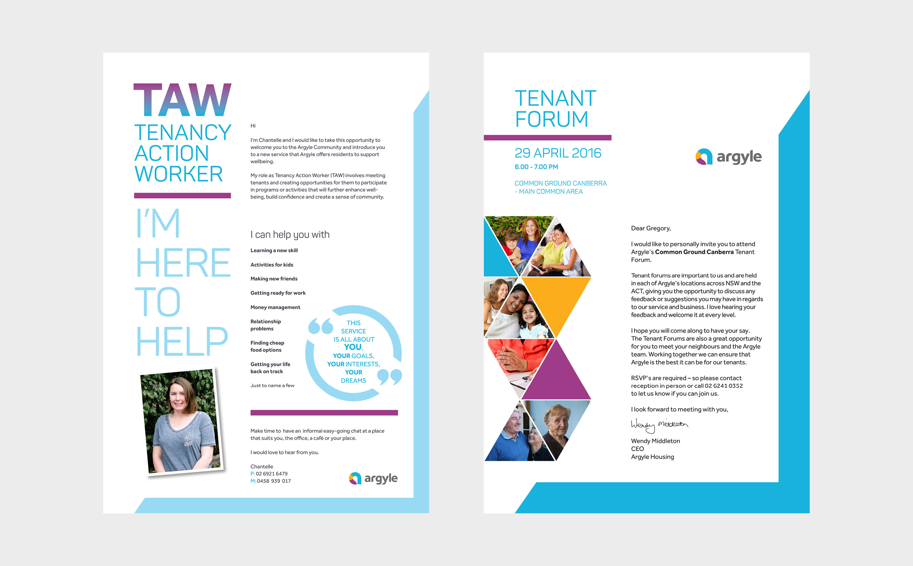 Letter and Application Form design