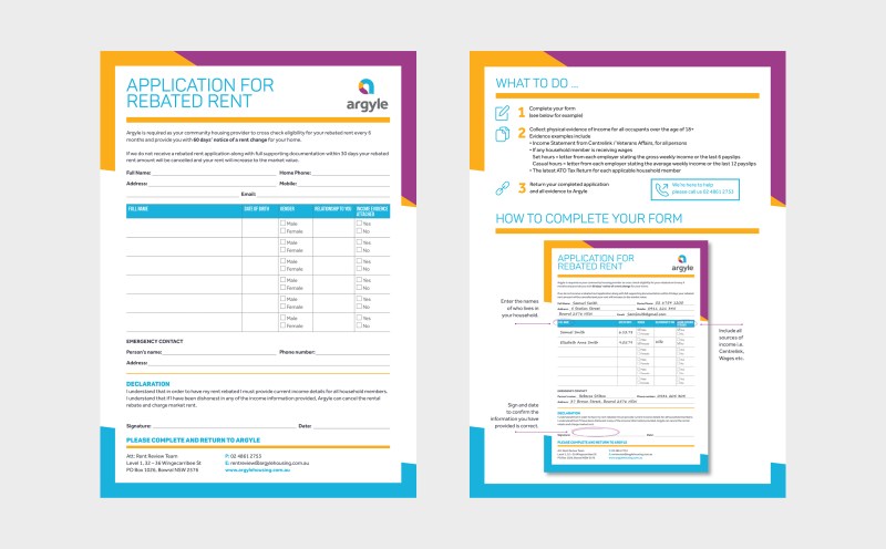 Letter and Application Form design