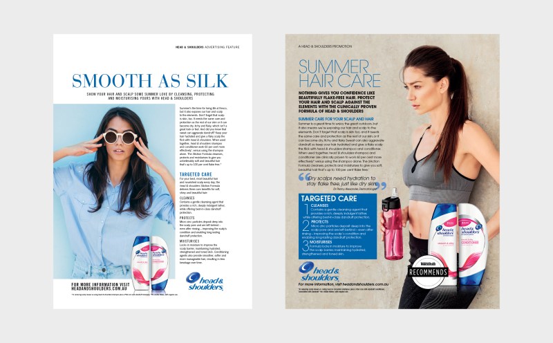 Head &amp; Shoulders run of book pages